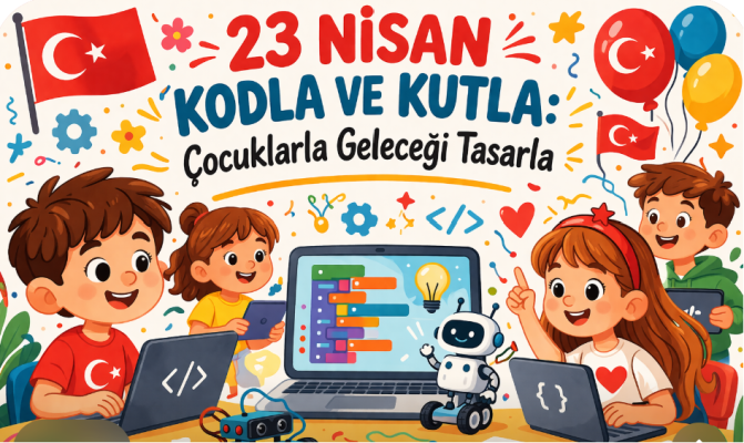 23 Nisanı  Kodla ve Kutla: Çocuklarla Geleceği Tasarla